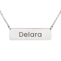Load image into Gallery viewer, Delara Necklace – Personalized Name Chain - Custom Horizontal Bar Necklace for Women

