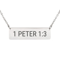 Load image into Gallery viewer, 1 Peter 1:3 Necklace - Hope Bible Scripture Gift for Her
