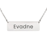 Load image into Gallery viewer, Evadne Necklace – Personalized Name Chain - Custom Horizontal Bar Necklace for Women
