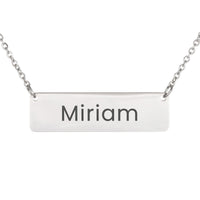 Load image into Gallery viewer, Miriam Necklace – Personalized Name Chain - Custom Horizontal Bar Necklace for Women
