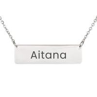 Load image into Gallery viewer, Aitana Necklace – Custom Name Horizontal Bar Necklace for Women
