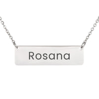 Load image into Gallery viewer, Rosana Necklace – Personalized Name Chain - Custom Horizontal Bar Necklace for Women
