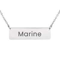 Load image into Gallery viewer, Marine Necklace – Personalized Name Chain - Custom Horizontal Bar Necklace for Women
