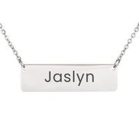 Load image into Gallery viewer, Jaslyn Necklace – Personalized Name Chain - Custom Horizontal Bar Necklace for Women

