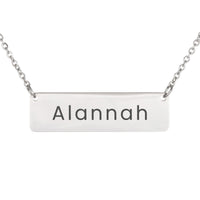 Load image into Gallery viewer, Alannah Necklace – Custom Name Horizontal Bar Necklace for Women
