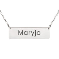 Load image into Gallery viewer, Maryjo Necklace – Personalized Name Chain - Custom Horizontal Bar Necklace for Women
