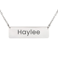 Load image into Gallery viewer, Haylee Necklace – Personalized Name Chain - Custom Horizontal Bar Necklace for Women
