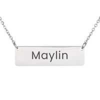 Load image into Gallery viewer, Maylin Necklace – Personalized Name Chain - Custom Horizontal Bar Necklace for Women
