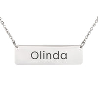 Load image into Gallery viewer, Olinda Necklace – Personalized Name Chain - Custom Horizontal Bar Necklace for Women

