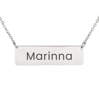 Load image into Gallery viewer, Marinna Necklace – Custom Name Horizontal Bar Necklace for Women
