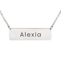 Load image into Gallery viewer, Alexia Necklace – Custom Name Horizontal Bar Necklace for Women
