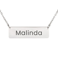 Load image into Gallery viewer, Malinda Necklace – Custom Name Horizontal Bar Necklace for Women
