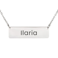 Load image into Gallery viewer, Ilaria Necklace – Personalized Name Chain - Custom Horizontal Bar Necklace for Women
