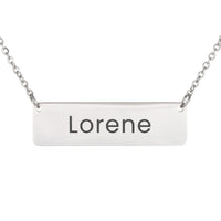Load image into Gallery viewer, Lorene Necklace – Personalized Name Chain - Custom Horizontal Bar Necklace for Women
