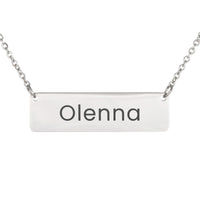 Load image into Gallery viewer, Olenna Necklace – Personalized Name Chain - Custom Horizontal Bar Necklace for Women
