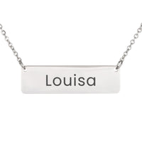 Load image into Gallery viewer, Louisa Necklace – Personalized Name Chain - Custom Horizontal Bar Necklace for Women
