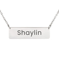 Load image into Gallery viewer, Shaylin Necklace – Custom Name Horizontal Bar Necklace for Women
