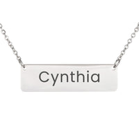 Load image into Gallery viewer, Cynthia Necklace – Custom Name Horizontal Bar Necklace for Women
