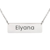 Load image into Gallery viewer, Elyana Necklace – Personalized Name Chain - Custom Horizontal Bar Necklace for Women
