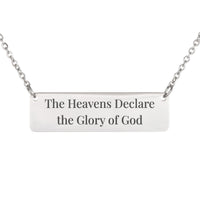 Load image into Gallery viewer, The Heavens Declare the Glory of God Necklace - Praise Scripture Jewelry for Women, Psalm 19:1
