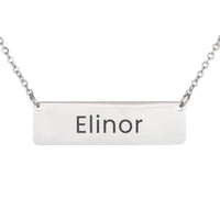 Load image into Gallery viewer, Elinor Necklace – Personalized Name Chain - Custom Horizontal Bar Necklace for Women
