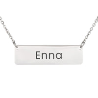 Load image into Gallery viewer, Enna Necklace – Custom Name Horizontal Bar Necklace for Women
