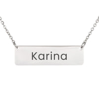 Load image into Gallery viewer, Karina Necklace – Personalized Name Chain - Custom Horizontal Bar Necklace for Women
