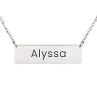 Load image into Gallery viewer, Alyssa Necklace – Custom Name Horizontal Bar Necklace for Women
