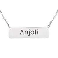 Load image into Gallery viewer, Anjali Necklace – Custom Name Horizontal Bar Necklace for Women
