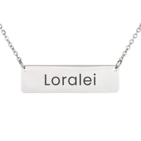 Load image into Gallery viewer, Loralei Necklace – Custom Name Horizontal Bar Necklace for Women
