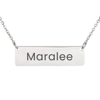 Load image into Gallery viewer, Maralee Necklace – Custom Name Horizontal Bar Necklace for Women
