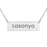 Load image into Gallery viewer, Lasonya Necklace – Custom Name Horizontal Bar Necklace for Women
