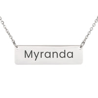 Load image into Gallery viewer, Myranda Necklace – Custom Name Horizontal Bar Necklace for Women
