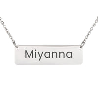 Load image into Gallery viewer, Miyanna Necklace – Custom Name Horizontal Bar Necklace for Women
