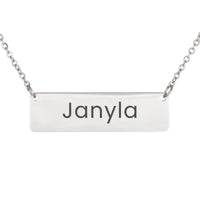 Load image into Gallery viewer, Janyla Necklace – Personalized Name Chain - Custom Horizontal Bar Necklace for Women
