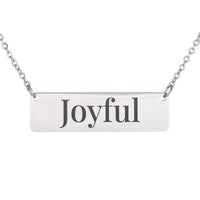 Load image into Gallery viewer, Joyful Necklace - Dainty Joy Bible Verse Jewelry, Gift for Her
