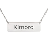 Load image into Gallery viewer, Kimora Necklace – Personalized Name Chain - Custom Horizontal Bar Necklace for Women

