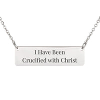 Load image into Gallery viewer, I Have Been Crucified with Christ Necklace - Faith Bible Jewelry, Galatians 2:20 Christian Gift for Women
