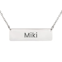 Load image into Gallery viewer, Miki Necklace – Custom Name Horizontal Bar Necklace for Women
