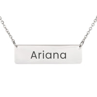 Load image into Gallery viewer, Ariana Necklace – Custom Name Horizontal Bar Necklace for Women
