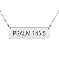 Load image into Gallery viewer, Psalm 146:5 Necklace - Minimalist Hope Bible Pendant for Daughter
