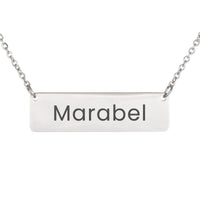 Load image into Gallery viewer, Marabel Necklace – Custom Name Horizontal Bar Necklace for Women
