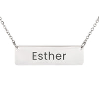 Load image into Gallery viewer, Esther Necklace – Personalized Name Chain - Custom Horizontal Bar Necklace for Women
