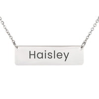 Load image into Gallery viewer, Haisley Necklace – Custom Name Horizontal Bar Necklace for Women
