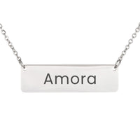 Load image into Gallery viewer, Amora Necklace – Personalized Horizontal Bar Necklace for Women
