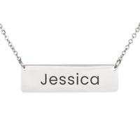Load image into Gallery viewer, Jessica Necklace – Custom Name Horizontal Bar Necklace for Women
