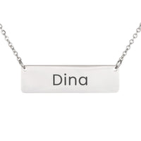 Load image into Gallery viewer, Dina Necklace – Custom Name Horizontal Bar Necklace for Women
