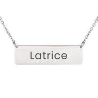 Load image into Gallery viewer, Latrice Necklace – Custom Name Horizontal Bar Necklace for Women
