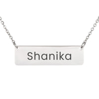 Load image into Gallery viewer, Shanika Necklace – Custom Name Horizontal Bar Necklace for Women
