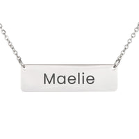 Load image into Gallery viewer, Maelie Necklace – Personalized Name Chain - Custom Horizontal Bar Necklace for Women
